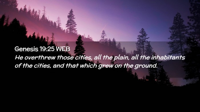 Picture 02 - Genesis 19:25 WEB Desktop Wallpaper - He overthrew those cities, all the plain, all the - Desktop Bible Verse Wallpaper