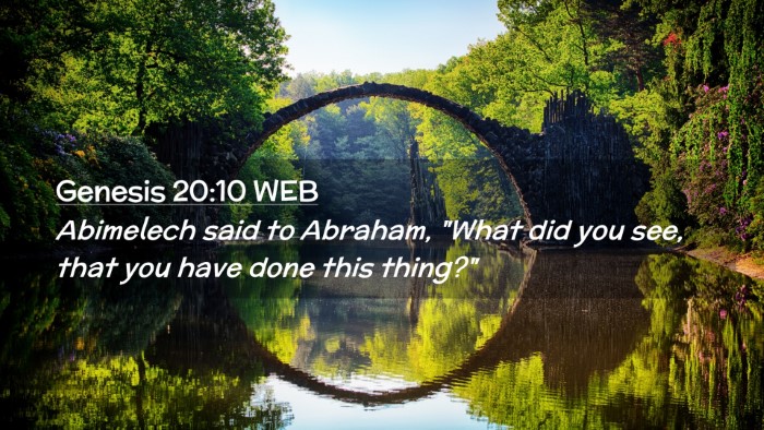 Picture 02 - Genesis 20:10 WEB Desktop Wallpaper - Abimelech said to Abraham, 