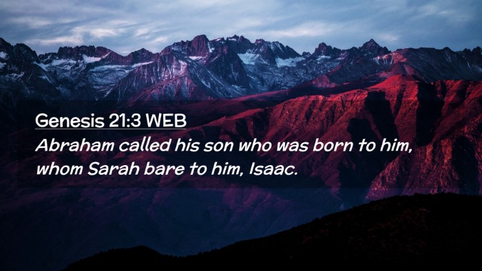 Picture 02 - Genesis 21:3 WEB Desktop Wallpaper - Abraham called his son who was born to him, whom - Desktop Bible Verse Wallpaper