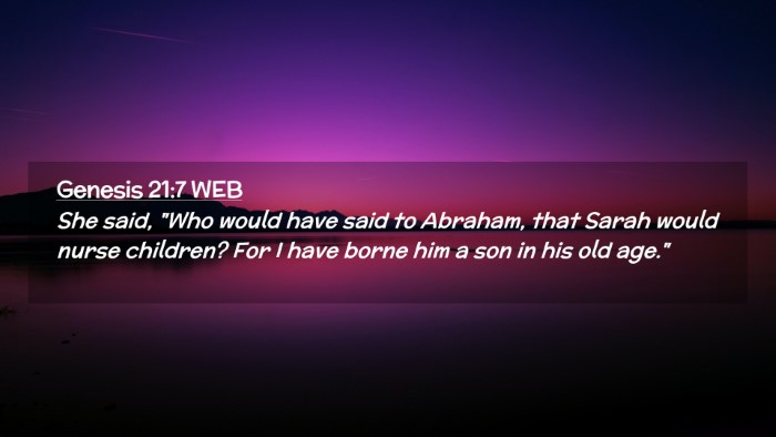 Picture 02 - Genesis 21:7 WEB Desktop Wallpaper - She said, 