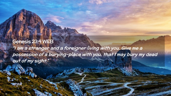 Picture 02 - Genesis 23:4 WEB Desktop Wallpaper - 