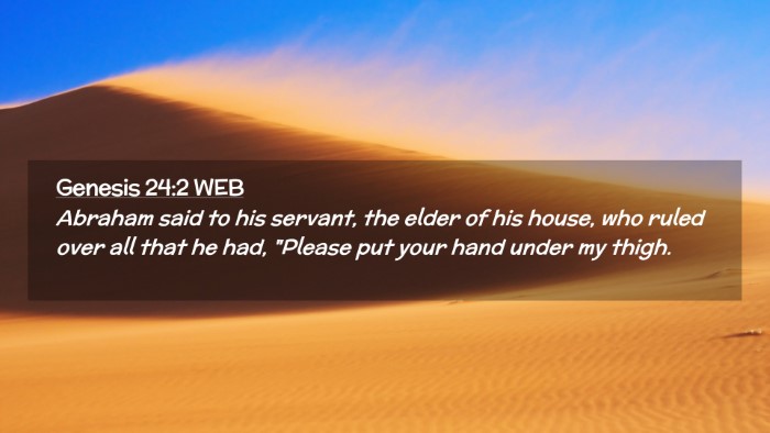 Picture 02 - Genesis 24:2 WEB Desktop Wallpaper - Abraham said to his servant, the elder of his - Desktop Bible Verse Wallpaper