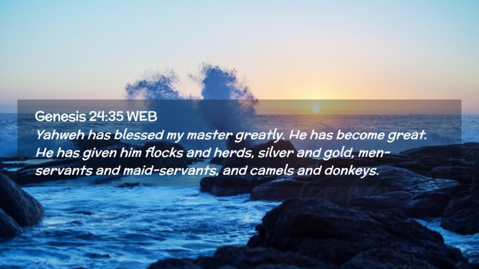 Picture 02 - Genesis 24:35 WEB Desktop Wallpaper - Yahweh has blessed my master greatly. He has - Desktop Bible Verse Wallpaper