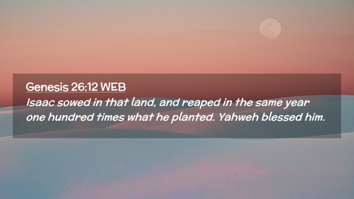 Picture 02 - Genesis 26:12 WEB Desktop Wallpaper - Isaac sowed in that land, and reaped in the same - Desktop Bible Verse Wallpaper