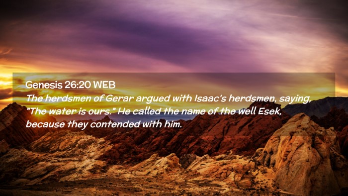 Picture 02 - Genesis 26:20 WEB Desktop Wallpaper - The herdsmen of Gerar argued with Isaac's - Desktop Bible Verse Wallpaper