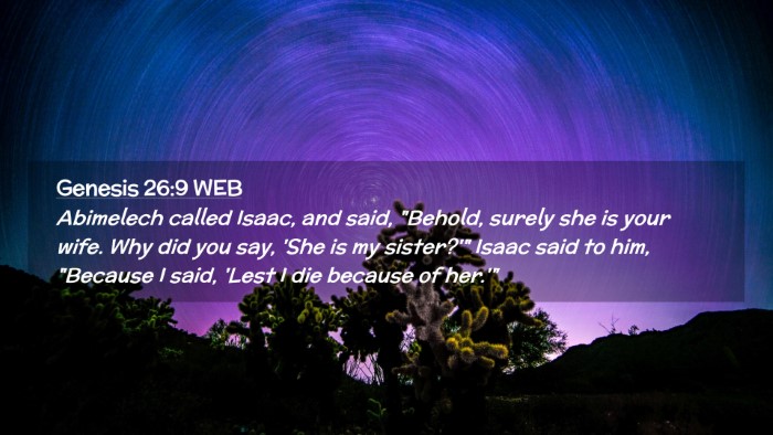 Picture 02 - Genesis 26:9 WEB Desktop Wallpaper - Abimelech called Isaac, and said, 