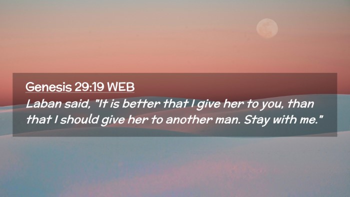 Picture 02 - Genesis 29:19 WEB Desktop Wallpaper - Laban said, 