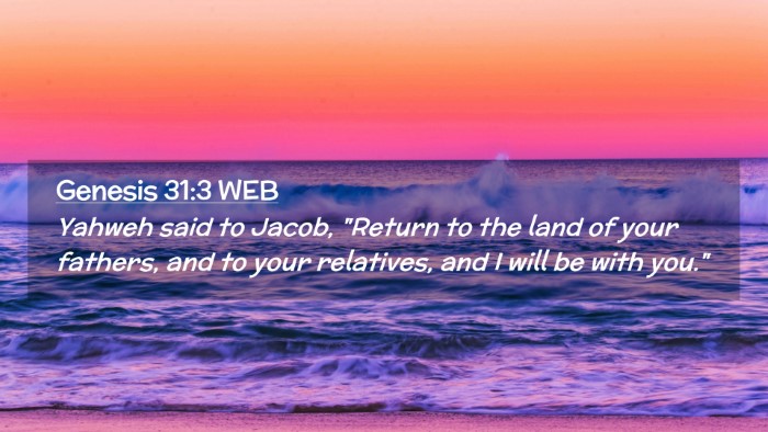 Picture 02 - Genesis 31:3 WEB Desktop Wallpaper - Yahweh said to Jacob, 