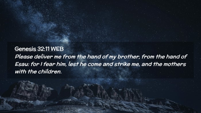 Picture 02 - Genesis 32:11 WEB Desktop Wallpaper - Please deliver me from the hand of my brother, - Desktop Bible Verse Wallpaper