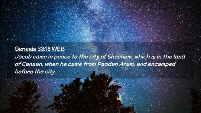 Picture 02 - Genesis 33:18 WEB Desktop Wallpaper - Jacob came in peace to the city of Shechem, which - Desktop Bible Verse Wallpaper