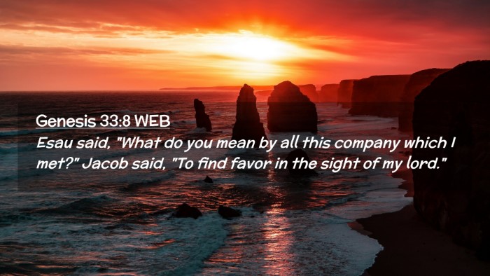 Picture 02 - Genesis 33:8 WEB Desktop Wallpaper - Esau said, 