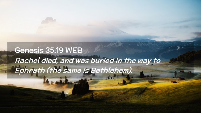 Picture 02 - Genesis 35:19 WEB Desktop Wallpaper - Rachel died, and was buried in the way to Ephrath - Desktop Bible Verse Wallpaper