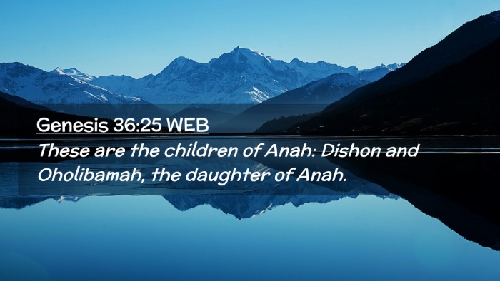 Picture 02 - Genesis 36:25 WEB Desktop Wallpaper - These are the children of Anah: Dishon and - Desktop Bible Verse Wallpaper