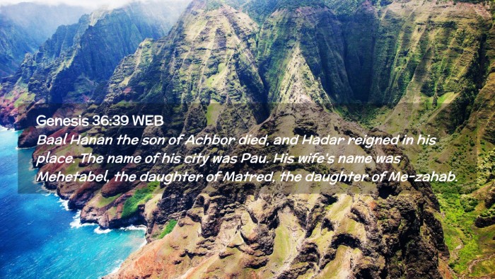Picture 02 - Genesis 36:39 WEB Desktop Wallpaper - Baal Hanan the son of Achbor died, and Hadar - Desktop Bible Verse Wallpaper