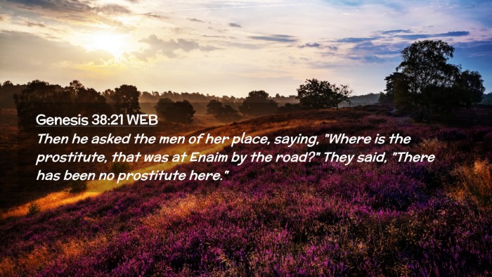 Picture 02 - Genesis 38:21 WEB Desktop Wallpaper - Then he asked the men of her place, saying, - Desktop Bible Verse Wallpaper
