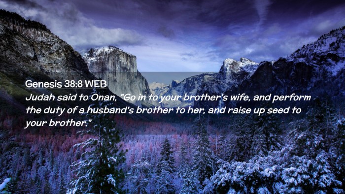 Picture 02 - Genesis 38:8 WEB Desktop Wallpaper - Judah said to Onan, 