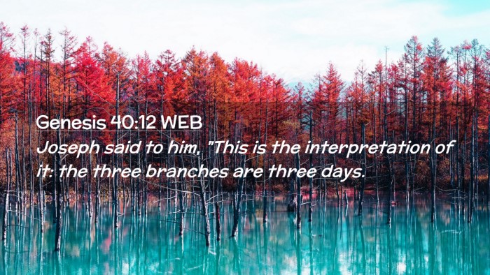 Picture 02 - Genesis 40:12 WEB Desktop Wallpaper - Joseph said to him, 