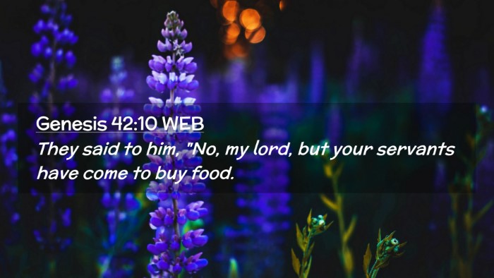 Picture 02 - Genesis 42:10 WEB Desktop Wallpaper - They said to him, 