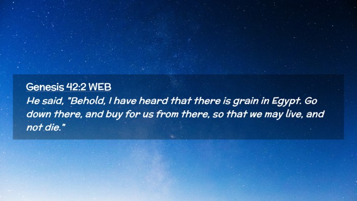 Picture 02 - Genesis 42:2 WEB Desktop Wallpaper - He said, 