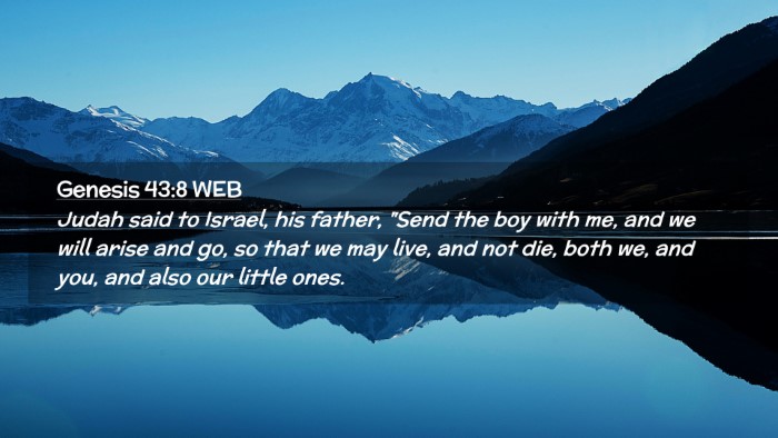 Picture 02 - Genesis 43:8 WEB Desktop Wallpaper - Judah said to Israel, his father, 