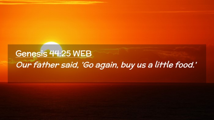 Picture 02 - Genesis 44:25 WEB Desktop Wallpaper - Our father said, 'Go again, buy us a little - Desktop Bible Verse Wallpaper