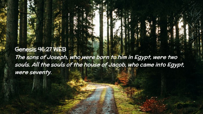Picture 02 - Genesis 46:27 WEB Desktop Wallpaper - The sons of Joseph, who were born to him in - Desktop Bible Verse Wallpaper