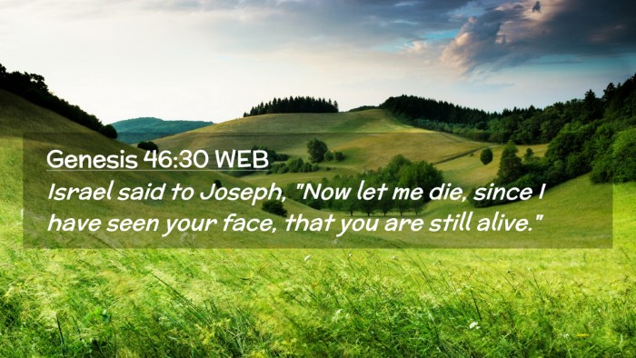 Picture 02 - Genesis 46:30 WEB Desktop Wallpaper - Israel said to Joseph, 