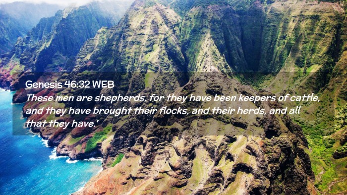 Picture 02 - Genesis 46:32 WEB Desktop Wallpaper - These men are shepherds, for they have been - Desktop Bible Verse Wallpaper
