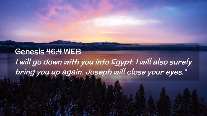 Picture 02 - Genesis 46:4 WEB Desktop Wallpaper - I will go down with you into Egypt. I will also - Desktop Bible Verse Wallpaper