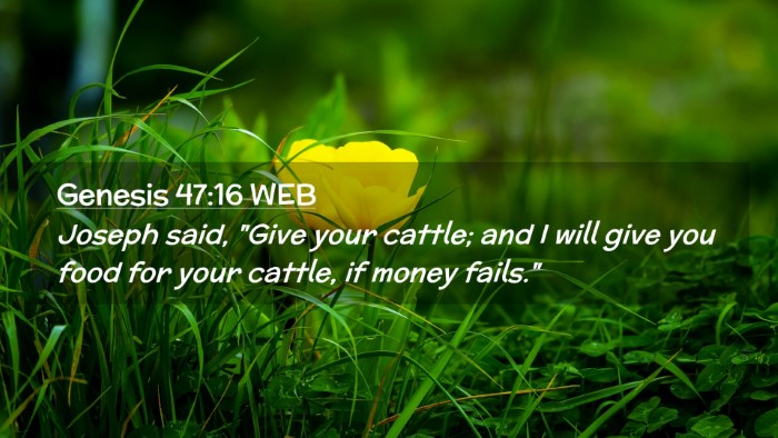 Picture 02 - Genesis 47:16 WEB Desktop Wallpaper - Joseph said, 