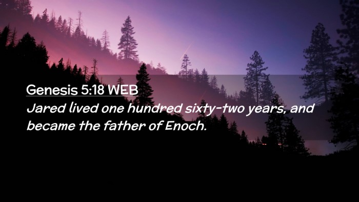 Picture 02 - Genesis 5:18 WEB Desktop Wallpaper - Jared lived one hundred sixty-two years, and - Desktop Bible Verse Wallpaper