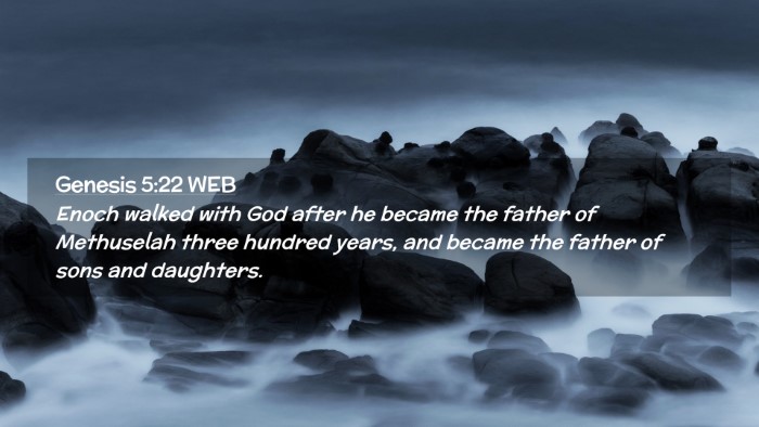 Picture 02 - Genesis 5:22 WEB Desktop Wallpaper - Enoch walked with God after he became the father - Desktop Bible Verse Wallpaper