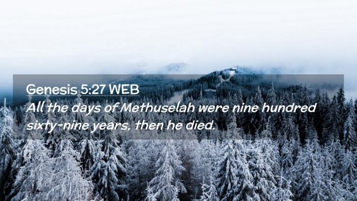 Picture 02 - Genesis 5:27 WEB Desktop Wallpaper - All the days of Methuselah were nine hundred - Desktop Bible Verse Wallpaper