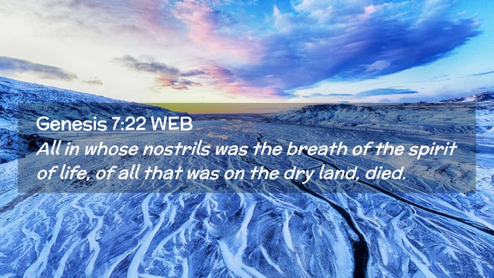 Picture 02 - Genesis 7:22 WEB Desktop Wallpaper - All in whose nostrils was the breath of the - Desktop Bible Verse Wallpaper