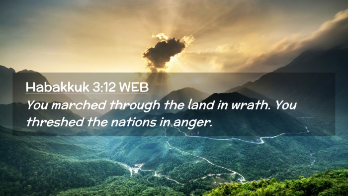 Picture 02 - Habakkuk 3:12 WEB Desktop Wallpaper - You marched through the land in wrath. You - Desktop Bible Verse Wallpaper