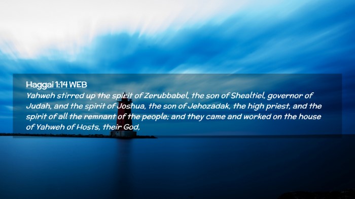 Picture 02 - Haggai 1:14 WEB Desktop Wallpaper - Yahweh stirred up the spirit of Zerubbabel, the - Desktop Bible Verse Wallpaper