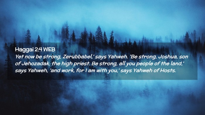 Picture 02 - Haggai 2:4 WEB Desktop Wallpaper - Yet now be strong, Zerubbabel,' says Yahweh. 'Be - Desktop Bible Verse Wallpaper