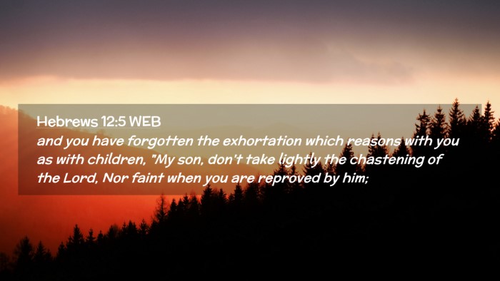Picture 02 - Hebrews 12:5 WEB Desktop Wallpaper - and you have forgotten the exhortation which - Desktop Bible Verse Wallpaper