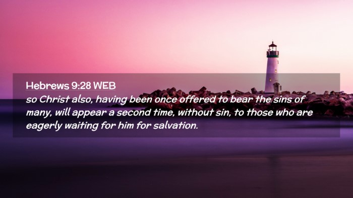 Picture 02 - Hebrews 9:28 WEB Desktop Wallpaper - so Christ also, having been once offered to bear - Desktop Bible Verse Wallpaper