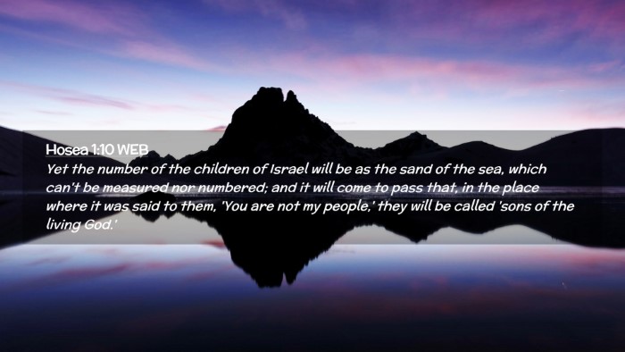 Picture 02 - Hosea 1:10 WEB Desktop Wallpaper - Yet the number of the children of Israel will be - Desktop Bible Verse Wallpaper