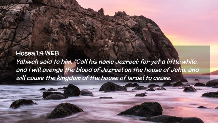 Picture 02 - Hosea 1:4 WEB Desktop Wallpaper - Yahweh said to him, 