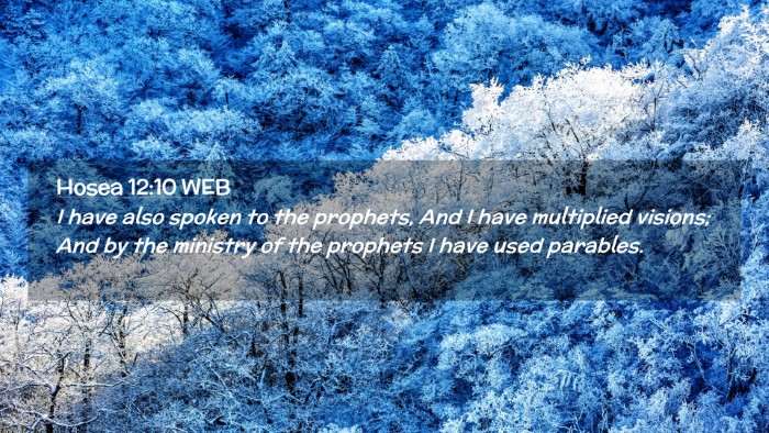 Picture 02 - Hosea 12:10 WEB Desktop Wallpaper - I have also spoken to the prophets, And I have - Desktop Bible Verse Wallpaper