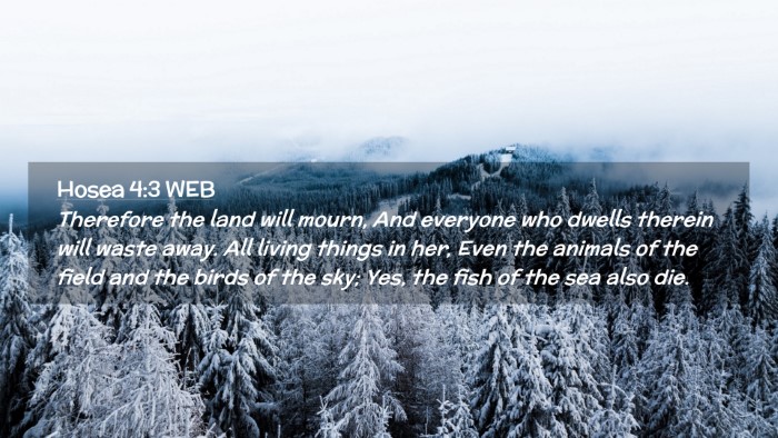 Picture 02 - Hosea 4:3 WEB Desktop Wallpaper - Therefore the land will mourn, And everyone who - Desktop Bible Verse Wallpaper