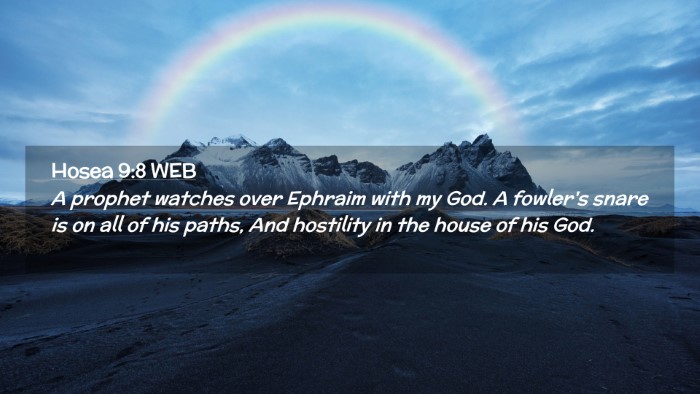 Picture 02 - Hosea 9:8 WEB Desktop Wallpaper - A prophet watches over Ephraim with my God. A - Desktop Bible Verse Wallpaper