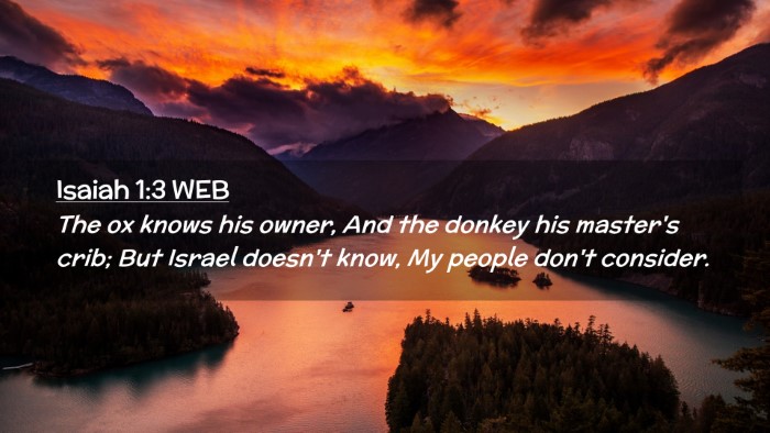 Picture 02 - Isaiah 1:3 WEB Desktop Wallpaper - The ox knows his owner, And the donkey his - Desktop Bible Verse Wallpaper