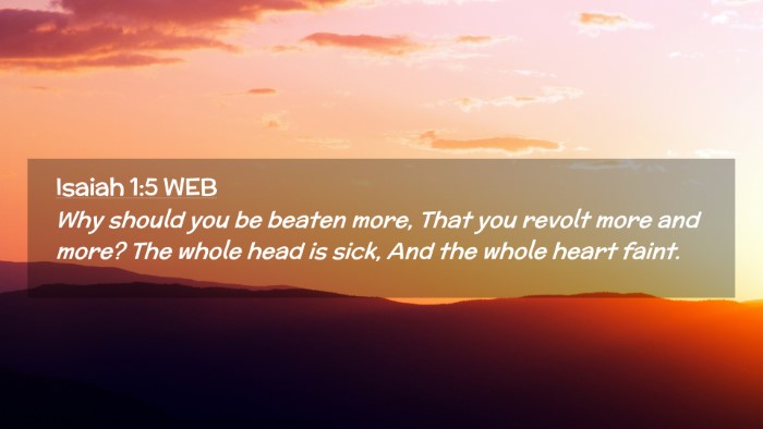 Picture 02 - Isaiah 1:5 WEB Desktop Wallpaper - Why should you be beaten more, That you revolt - Desktop Bible Verse Wallpaper
