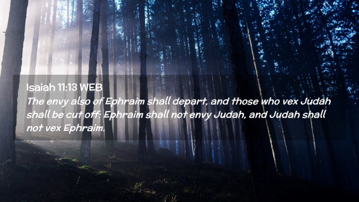 Picture 02 - Isaiah 11:13 WEB Desktop Wallpaper - The envy also of Ephraim shall depart, and those - Desktop Bible Verse Wallpaper