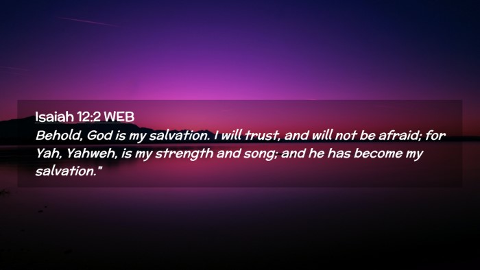 Picture 02 - Isaiah 12:2 WEB Desktop Wallpaper - Behold, God is my salvation. I will trust, and - Desktop Bible Verse Wallpaper