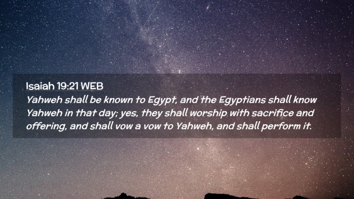 Picture 02 - Isaiah 19:21 WEB Desktop Wallpaper - Yahweh shall be known to Egypt, and the Egyptians - Desktop Bible Verse Wallpaper