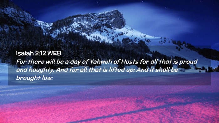 Picture 02 - Isaiah 2:12 WEB Desktop Wallpaper - For there will be a day of Yahweh of Hosts for - Desktop Bible Verse Wallpaper